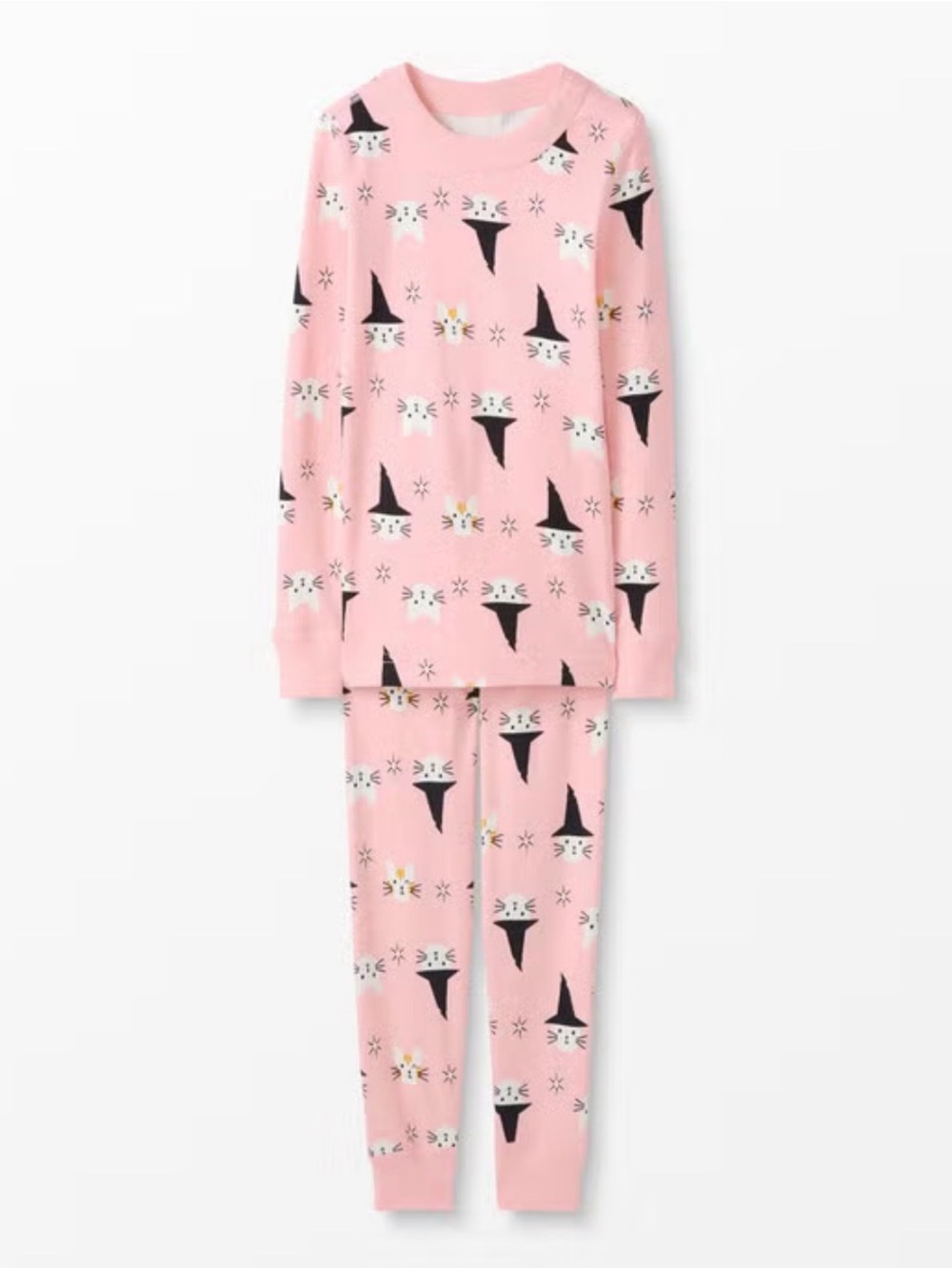 Hanna Andersson Magic Hats Witch Cat Halloween Long John Pajamas Girls 5